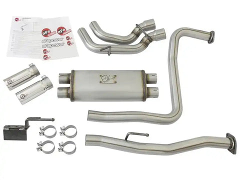 aFe 49-46124-P Rebel Series 3in SS Cat-Back Exhaust System w/ Polished Tip 04-15 Nissan Titan V8 5.6L
