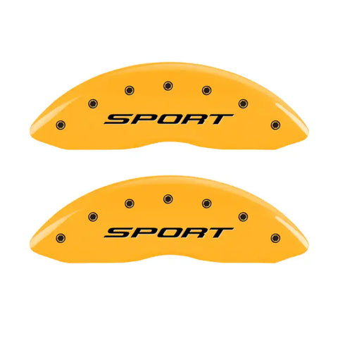 MGP 4 Caliper Covers Engraved Front & Rear 2015/Sport Yellow Finish Black Char 2017 Ford Fusion