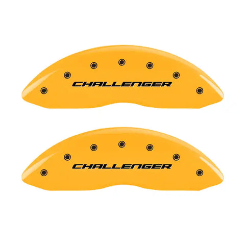 MGP 4 Caliper Covers Engraved Fr Challenger Rr Vintage RT Yellow Finish Black Char 07 Dodge Charger