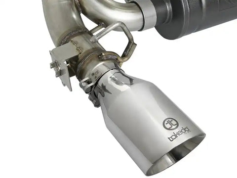 aFe 49-33104-P Takeda 3in 304 SS Axle-Back Exhaust System w/ Polished Tip 16-18 Ford Focus RS 2.3L (t)