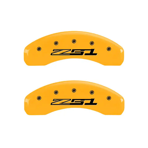MGP Front set 2 Caliper Covers Engraved Front Bowtie Black finish silver ch