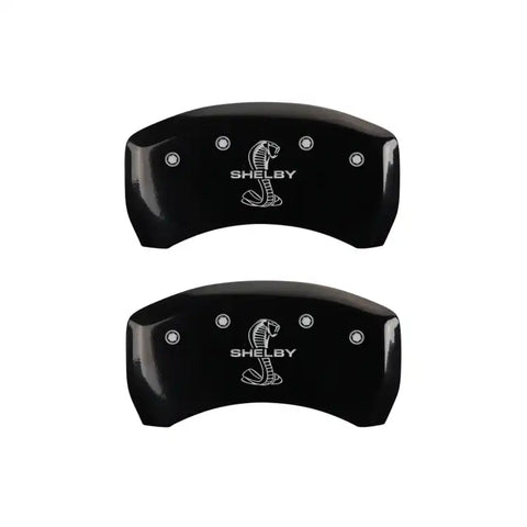 MGP Rear set 2 Caliper Covers Engraved Rear S197/GT Black finish silver ch