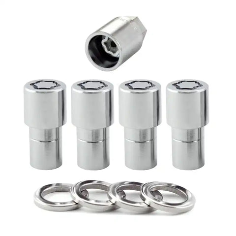 McGard Wheel Lock Nut Set - 4pk. (Long Shank Seat) M12X1.5 / 13/16 Hex 1.75in. Length Chrome