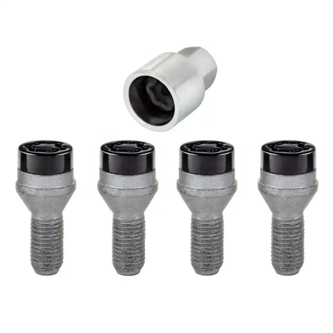 McGard Wheel Lock Bolt Set - 4pk. (Cone Seat) M12X1.25 / 17mm Hex 22.0mm Shank Length Black