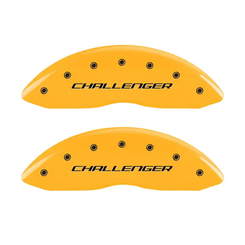 MGP 4 Caliper Covers Engraved F & R Block/Challenger Yellow Finish Black Char 2006 Dodge Charger