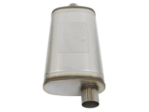aFe 49M00016 MACHForce XP SS Muffler 3in Center Inlet / Offset Outlet 22in L x 11n W 6in H Body