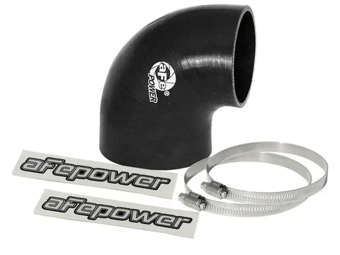 aFe 59-00072 Magnum FORCE CAI Univ. Silicone Coupling Kit (3.5in. ID to 3in. ID) 90Deg. Elbow Reducer - Black