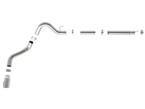 aFe 49-43106-P Large Bore-HD 4in 409 SS DPF-Back Exh 18-19 Ford F-150 V6-3.0L (td) w/ Polished Tip