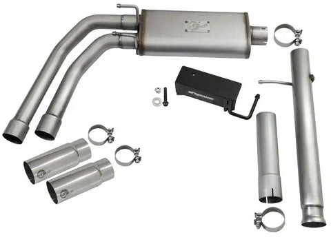 aFe 49-44062-P Rebel Series CB 3in Middle Side Exit SS Exht w/Polish Tips 09-16 Chevy Silverado/GMC Sierra 1500