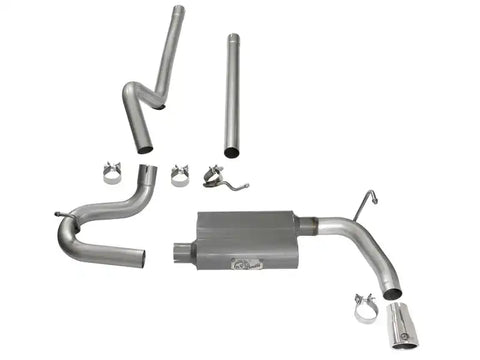 aFe 49-08044-1P Scorpion 2-1/2in Aluminized Steel Cat Back Exhaust 07-17 Jeep Wrangler V6-3.6/3.8L (4 Dr)