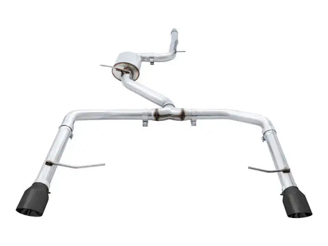 AWE Tuning 18-19 Volkswagen Jetta GLI Mk7 Track Exhaust - Diamond Black Tips (Fits High-Flow DP)