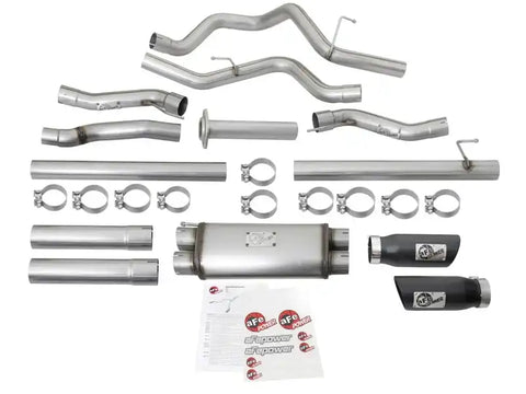 aFe 49-43045-B MACHForce XP 3in 409-SS Exhaust Cat-Back 2017 Ford F-150 Raptor V6-3.5L (tt) w/ Black Tip
