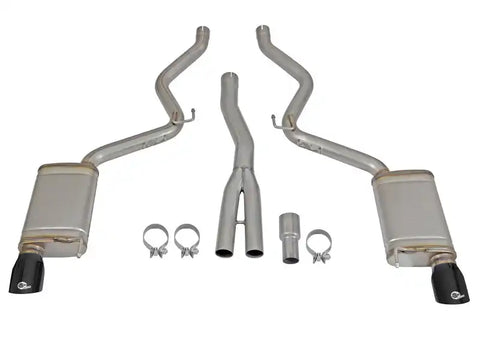 aFe 49-33084-B MACHForce XP Exhausts Cat-Back SS-304 EXH w/ Black Tips 15-16 Ford Mustang EcoBoost 2.3L (t)