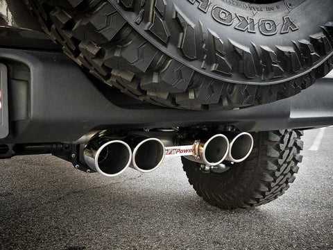 aFe 49-38073-P Rebel Series 2.5in 304 SS Cat-Back Exhaust w/ Polished Tip 18-20 Jeep Wrangler (JL)