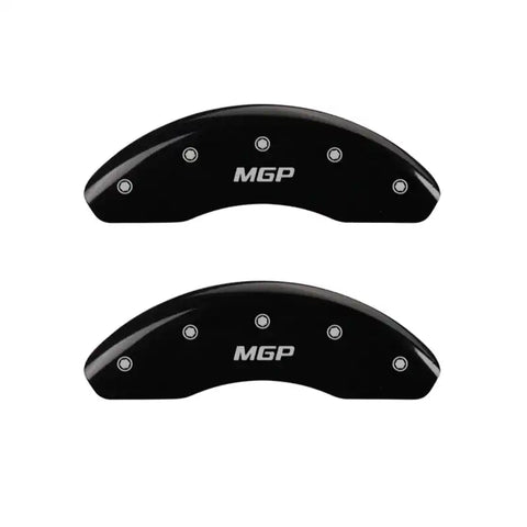 MGP 4 Caliper Covers Engraved Front & Rear MGP Black Finish Silver Char 2004 Toyota Sienna