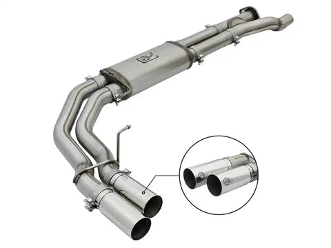aFe 49-43091-P POWER Rebel Series 3in 409 SS Cat Back Exhaust w/ Polished Tips 17 Ford F-150 Raptor V6-3.5L