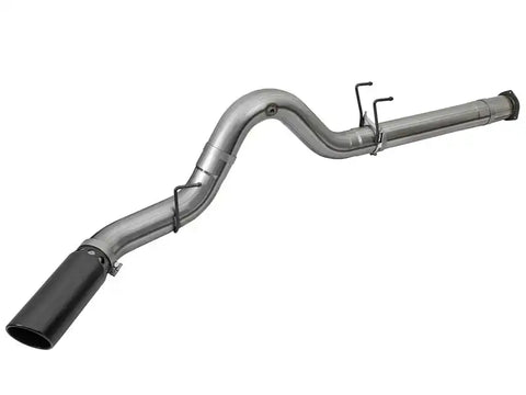 aFe 49-43090-B Large Bore-HD 5in DPF Back 409 SS Exhaust System w/Black Tip 2017 Ford Diesel Trucks V8 6.7L(td)