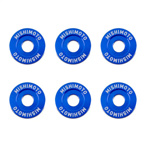 Mishimoto Large Fender Washer Kit (6pcs) - Blue