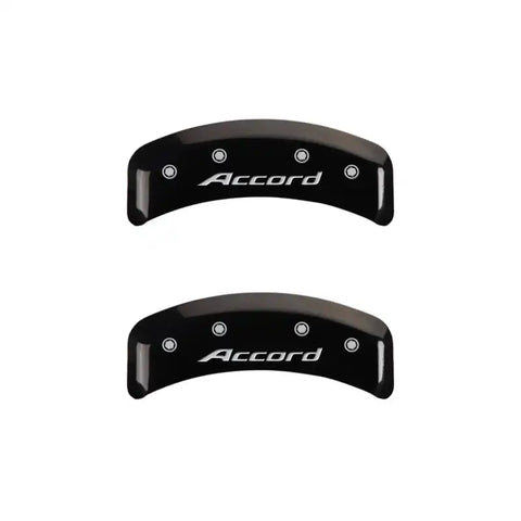 MGP 4 Caliper Covers Engraved Front Accord Engraved Rear Accord Black finish silver ch