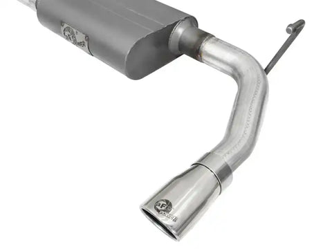 aFe 49-08047-P Scorpion 2-1/2in Alum Steel Axle-Back Exhaust w/Polished Tip 07-18 Jeep Wrangler JK V6-3.6/3.8L