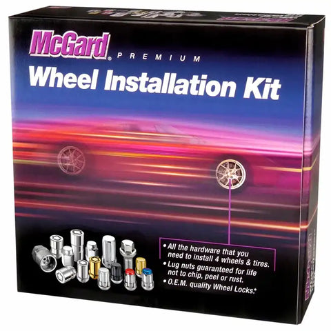 McGard 6 Lug Hex Install Kit w/Locks (Cone Seat Nut) M12X1.5 / 13/16 1.5in. Length - Chrome