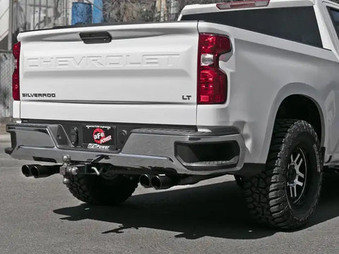 aFe 49-34139-B Gemini XV 3in 304 SS Cat-Back Exhaust w/ Cutout 19-21 GM Silverado/Sierra 1500 V8- Black Tips