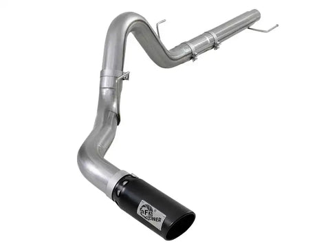 aFe 49-43106-B Large Bore-HD 4in 409 SS DPF-Back Exh 18-19 Ford F-150 V6-3.0L (td) w/ Black Tip