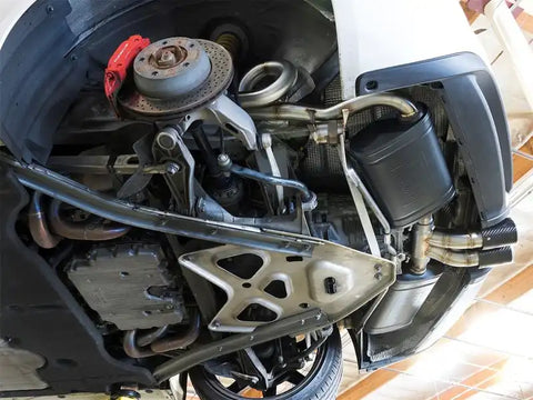 aFe 49-36415-C MACHForce-Xp 2in 304 SS Cat-Back Exhaust w/Carbon Fiber Tips 13-16 Porsche Boxster 2.7L/3.4L