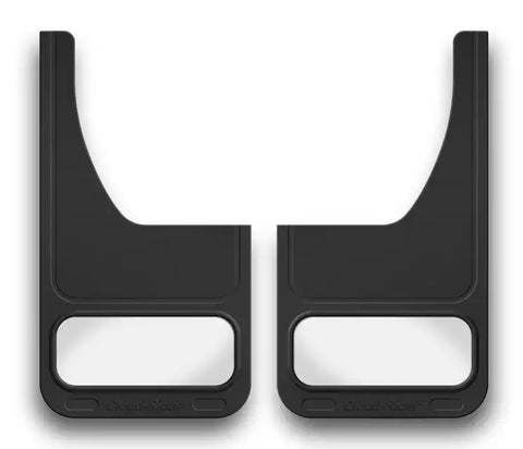 Cloud-Rider 801-12221 Advantage M.F. Moon Cut 12 X 22 Mud Flaps with Smooth 430 SS Mirror Finish Insert
