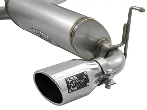 aFe 49-48067-P Rebel Series 2.5in 409 SS Axle-Back Exhaust w/ Polished Tips 2018+ Jeep Wrangler (JL) V6 3.6L