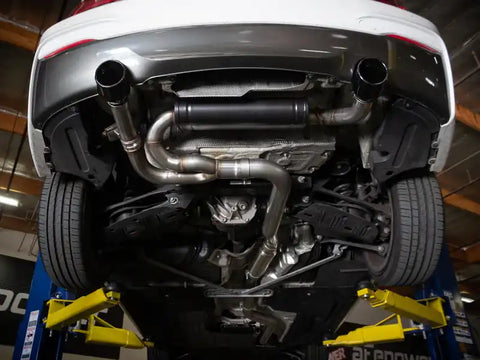 aFe 49-36347-B MACH ForceXP 3IN to 2.5IN 304SS Cat-Back Exhaust System w/ Black Tips 14-16 BMW M235i (F22/23)