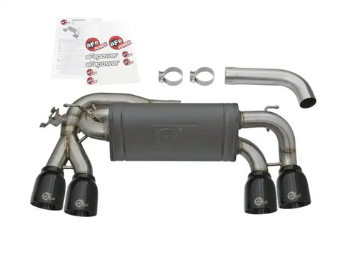 aFe 49-36333-B MACHForce XP 3in - 2 1/2in Axle Back 304SS Exhaust w/ Black Tips 16-17 BMW M2 (f87)