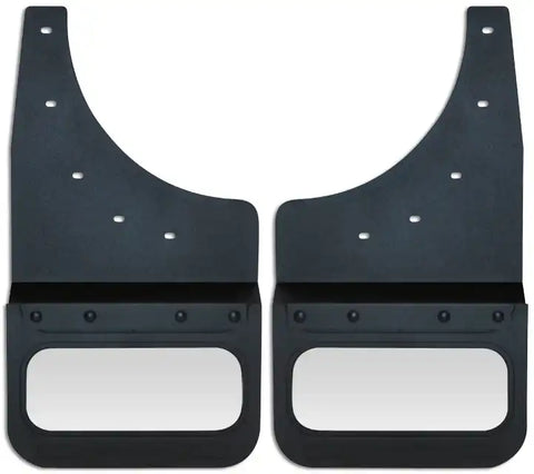 Cloud-Rider 808-2001F 12 Custom Kickback Mudflaps - with Insert for 2014-2018 GMC Sierra 1500 Front 2 Kick