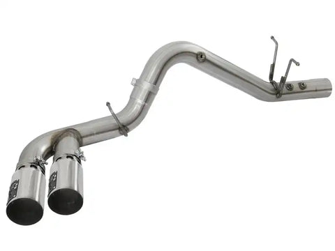 aFe 49-44089-P Victory Series 4in 409-SS DPF-Back Exhaust w/ Dual Polished Tips 2017 GM Duramax V8-6.6L(td) L5P