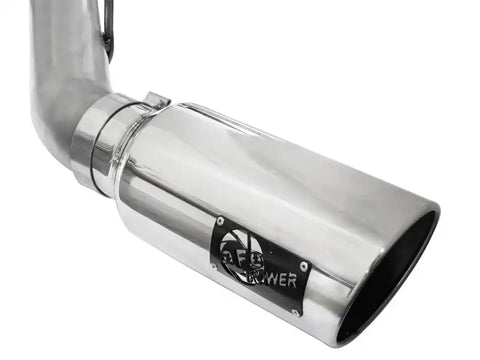 aFe 49-03065-P Atlas Exhaust 4in DPF-Back Aluminized Steel Polished Tip 11-14 ford Diesel Truck V8-6.7L