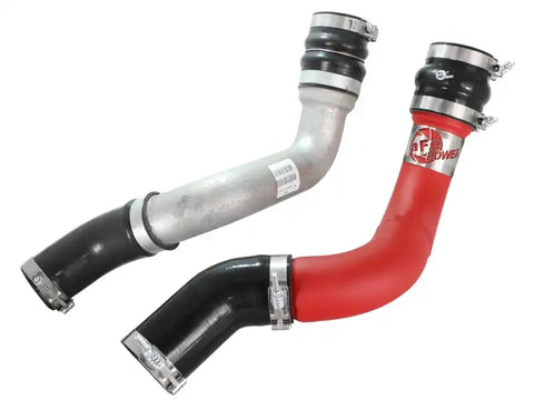 aFe 46-20138-R BladeRunner 3in Red Intercooler Tube Hot Side w/Couplings 13-14 Dodge RAM Diesel 6.7L (td)