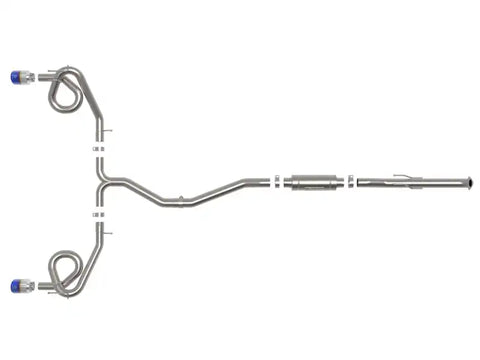 aFe 49-36630-L POWER Takeda 22-23 Honda Civic Si I4-1.5L (t) 2.5in to 3in 304 SS CB Exhaust - Blue Flame Tips
