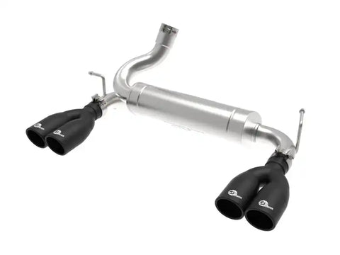 aFe 49-38086-B Vulcan Series 2.5in 304 SS Axle-Back Exhaust Black 07-18 Jeep Wrangler (JK) V6-3.6/3.8L