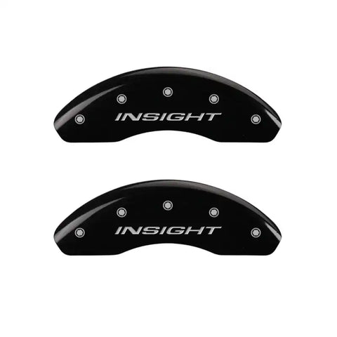 MGP Front set 2 Caliper Covers Engraved Front Insight Black finish silver ch