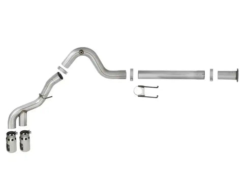 aFe 49-43121-P Power 15-16 Ford F250/F350 6.7L Diesel Rebel XD 4in 409 SS DPF-Back Exhaust System - Pol Tips