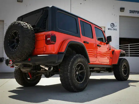 aFe 49-38092-P 20-21 Jeep Wrangler Large Bore-HD 3in 304 Stainless Steel DPF-Back Exhaust System - Polished Tip
