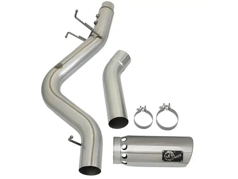 aFe 49-44085-P LARGE BORE HD 5in 409-SS DPF-Back Exhaust w/Polished Tip 2017 GM Duramax V8-6.6L (td) L5P