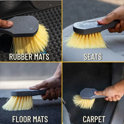 Chemical Guys Stiffy Brush For Carpets & Durable Surfaces - Yellow - Case of 12