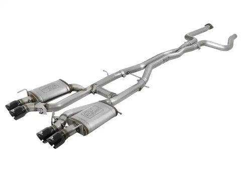 aFe 49-34078-B MACHForce XP 3in 304SS Cat Back Exhaust s/ Black Tips 16-17 Cadillac ATS-V V6-3.6L (tt)