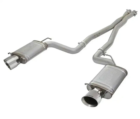 aFe 49-34063-P Mach Force-Xp 3in CB Stainless Steel Dual Exhaust System w/Polished Tips 09-15 Cadillac CTS-V