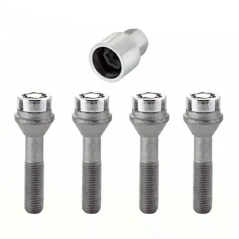 McGard Wheel Lock Bolt Set - 4pk. (Cone Seat) M12X1.5 / 17mm Hex 49.2mm Shank Length Chrome