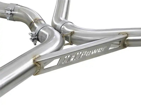 aFe 49-36342-P MACH Force-Xp 3.5in. 304 SS C/B Exhaust w/o Muffler 15-18 BMW X5 M V8-4.4L (tt) - Polished Tip