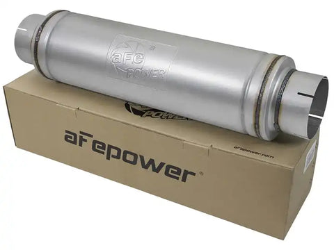 aFe 49M00023 ATLAS Aluminized Steel Muffler 5in Center/Center 24in L x 7in Diameter - Round Body