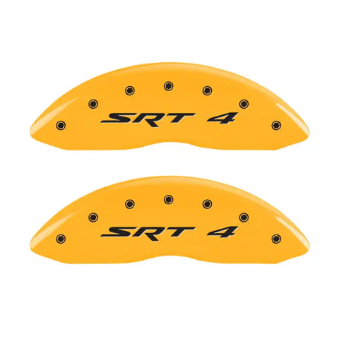 MGP 4 Caliper Covers Engraved Front Charger Rear RT Yellow Finish Black Char 2007 Dodge Charger