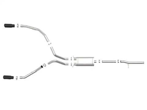aFe 49-44111-B Apollo GT Series 3 IN 409 SS Cat-Back Exhaust System w/ Black Tip GM Sierra 1500 09-18